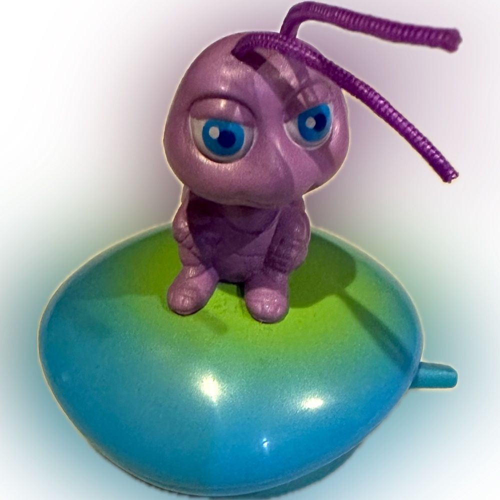 VTG 1998 DISNEY PIXAR BUGS LIFE DOT PURPLE BLUE MCDONALDS WIND UP HAPPY MEAL TOY